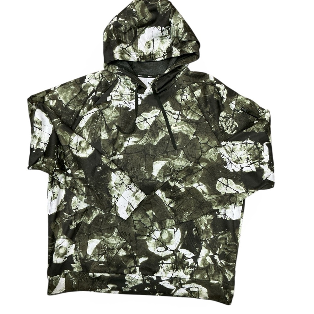 Nike Therma-Fit Camouflage Hoodie - Olive & White